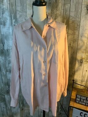 Eddie Bauer Pale Pink Button-Down Shirt